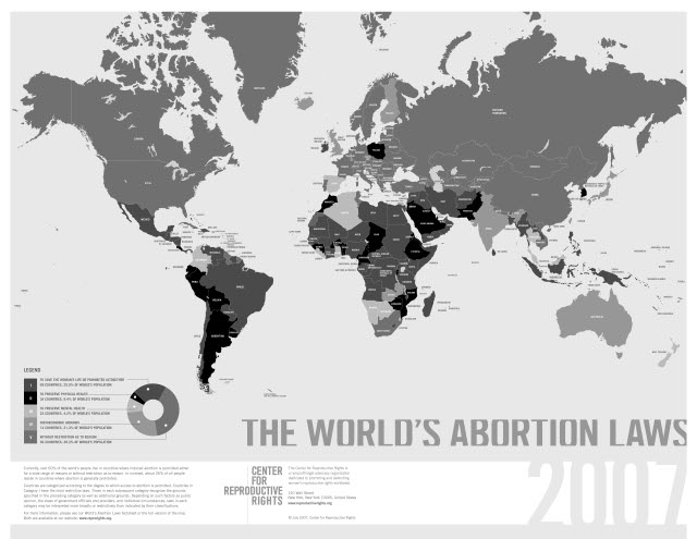 The World's Abortion Law Map 2007